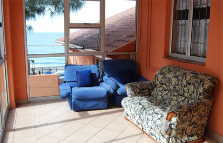 private enclosed veranda at windsong chalet